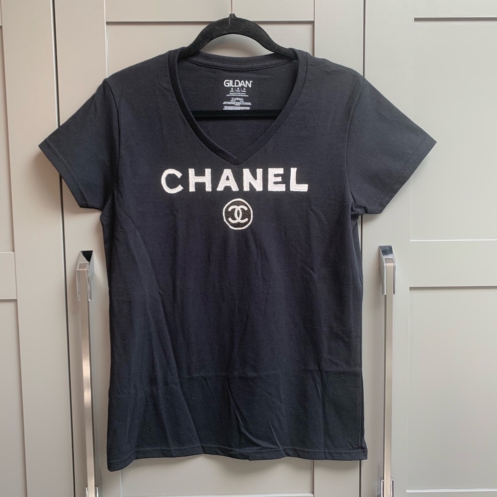 Hand painted designer logo shirt
